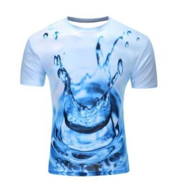 

19ss water drop mobile 3d print tshirts short sleeves men t shirt harajuku summer groot men tshirt plus size shirt, White;black