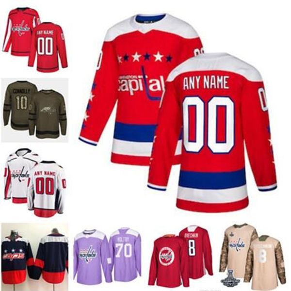 

2019 men women youth washington capitals jerseys lucas johansen madison bowey devante smith-pelly dale hunter brooks orpik christian djoos, Black;red