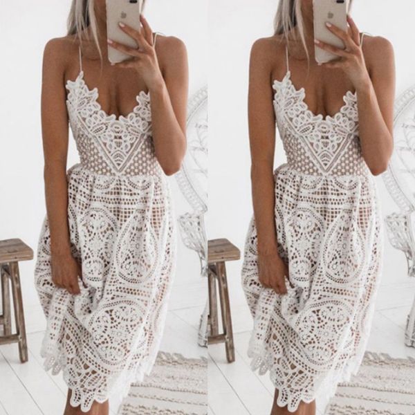 

hirigin женщины boho длинные платья макси ladies party summer beach v шея сарафан sexy lady платье кружево ажурное vestidos пляжного, Black;gray