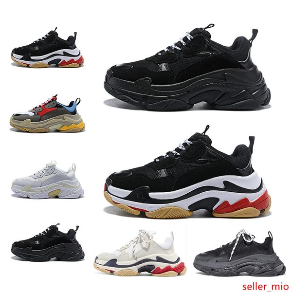 

desiger paris 2019 triples s fashion sneakers for mens women white green pinks causal dad shoes