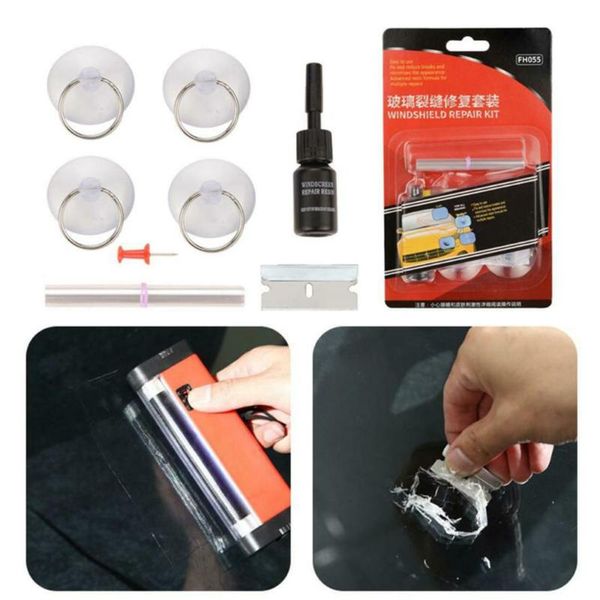 

set glass repair tool adhesives sealants car windshield for chip&crack restore