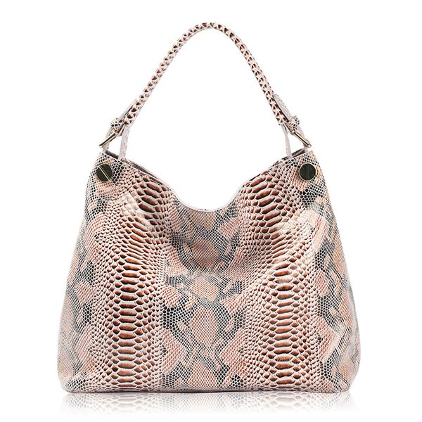

паста большая змея серпантин зерна tote bag 100% натуральной кожи женская сумочка повседневные сумки дамы посланника