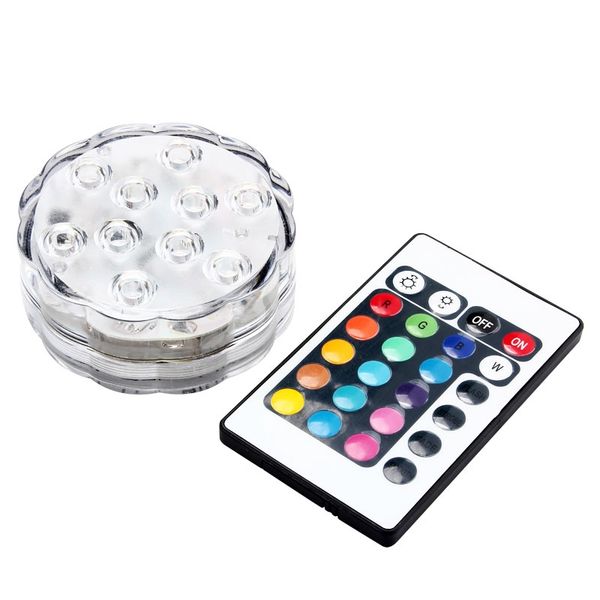 

led remote control diving lamp waterproof candle rgb colorful led fish tank underwater lamp led swimming pool lamp