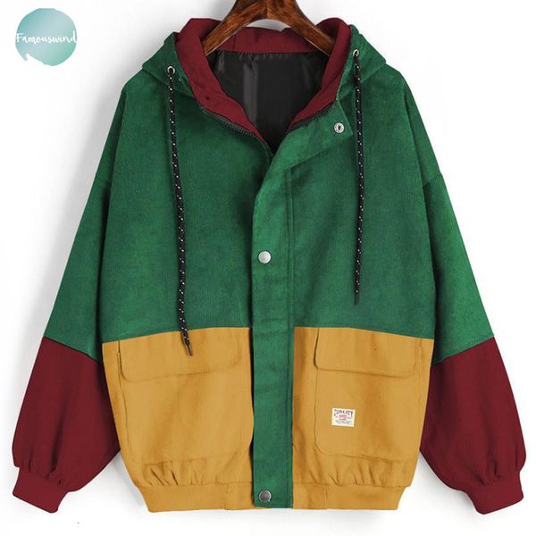 

женщины моды куртка с длинным рукавом вельвет зимняя куртка джинсовая куртка лоскутная женщины плюс размер jly0809 drop доставка, Black;brown