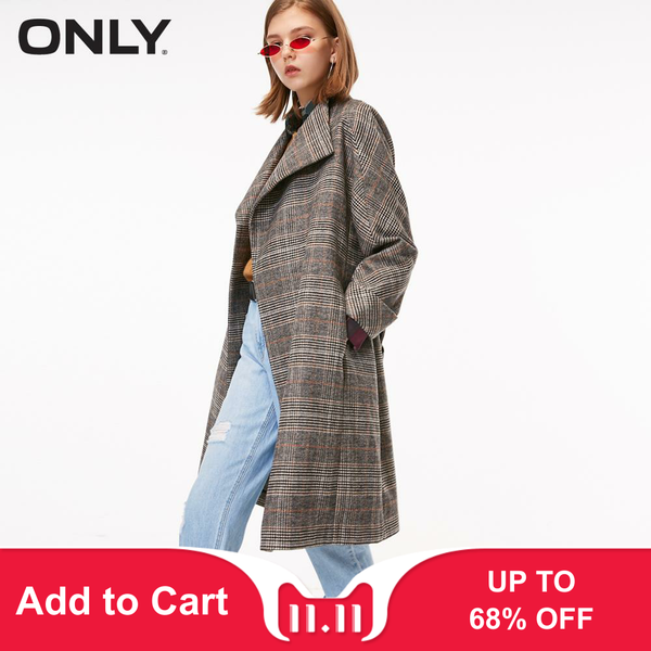 

only women's autumn woolen coat | 11834s507, Black;brown