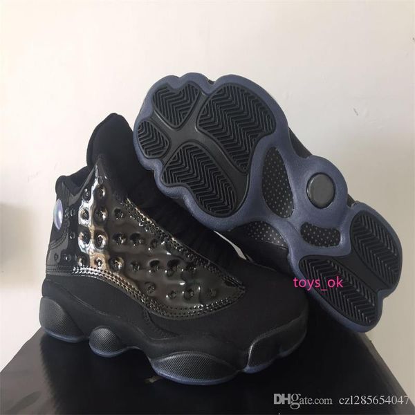 

13 2019 cap and gown basketball shoes 13s class of 2002 hyper royal black yellow bred atmosphere grey sport sneaker black cat with box