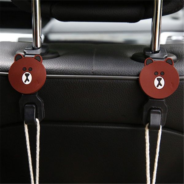 

new style car cartoon backseat pocket hook creative multi-functional car mounted seat hook plastic garbage bag
