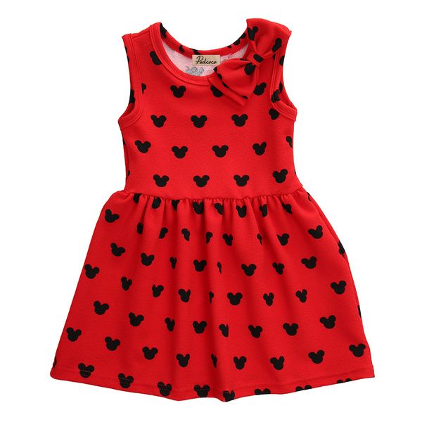 

Red Bowknot Heart Princess Toddler Baby Kids Girls Mouse Mini Tank Dress Party Dresses