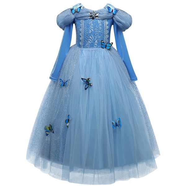 

highquality 3-10 years snow queen customes girls dress children dress kids party vestidos cinderella cosplay kids princess dresses 2019, Red;yellow
