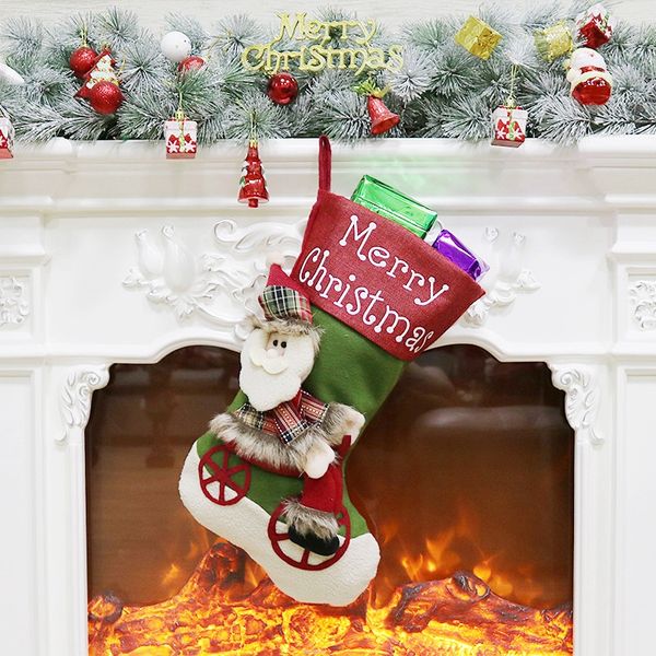 

christmas socks christmas gift bag child candy bag gift mini sock christmas tree fireplace decoration