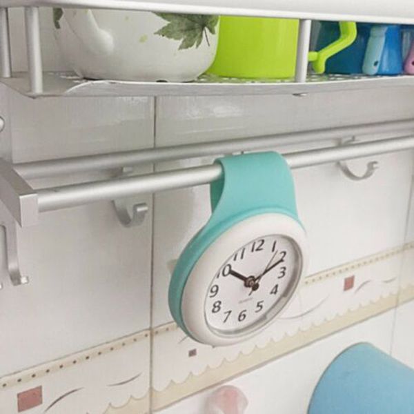 

wall clock kitchen bathroom waterproof clock mute shower with suction cup dtt88