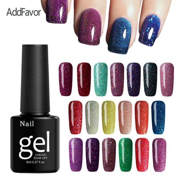 

addfavor 8ml starry nail gel manicure finger nail art decoration lacquer polish varnish gel fantasy sky coat glitter polish