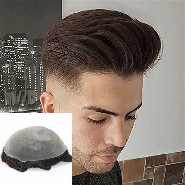2020 Skin Men S Tohigh Qulity Skin Men S Toupee Real Natural Human
