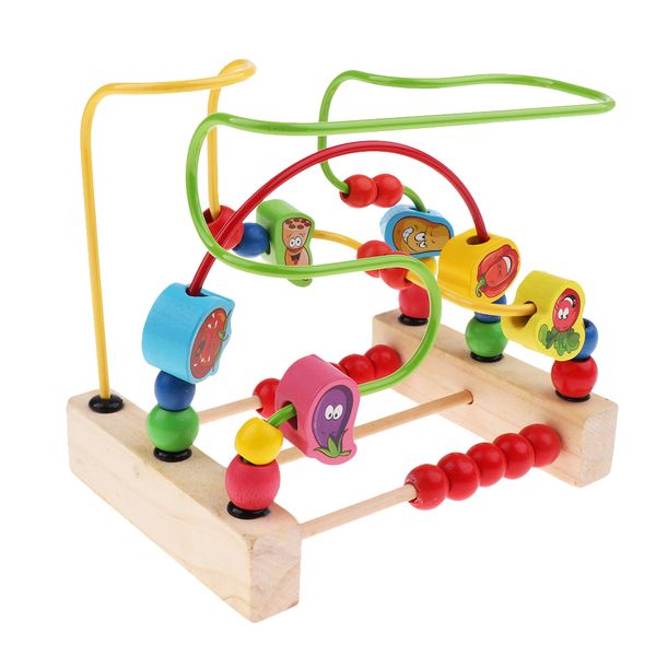 

wooden around beads maze math educational learning toy gifts