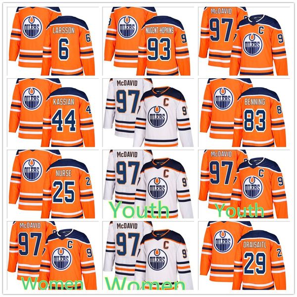 

men women youth 2019 edmonton oilers hockey jerseys 97 connor mcdavid 27 milan lucic 29 leon draisaitl 99 wayne gretzky hockey jerseys, Black;red