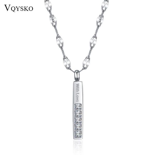 

selling women zircon pendant necklace with love letter stainless steel accessories jewelry necklaces for women gift design, Silver
