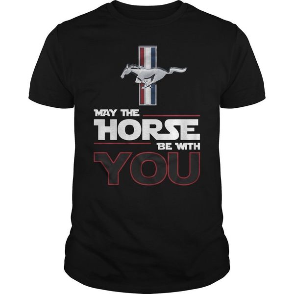 

may the horse be with you shirt black full size for men s-3xl popular style man t-shirt tee summer fashion men t shirt, White;black