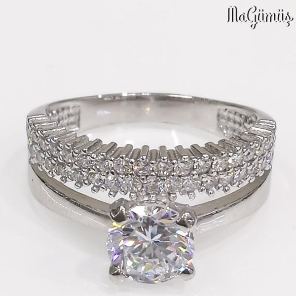

engagement half tamtur silver ring, Golden;silver