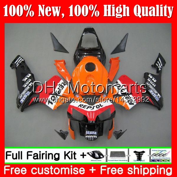 

injection kit+tank for honda cbr 600rr cbr600 rr 2003 2004 58mt21 cbr600rr cbr 600 rr 600f repsol orange cbr600 f5 03 04 fairing bodywork