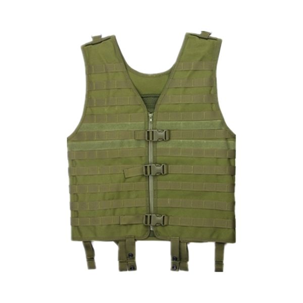 

tactical molle vest adjustable utility vest breathable mesh rig cs gear accessories for hunting fishing, Camo;black