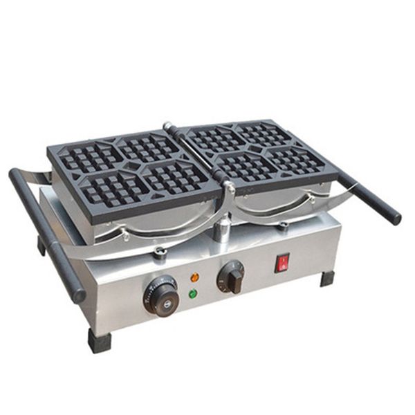 SPEDIZIONE GRATUITA All'ingrosso Elettrico industriale quadrato waffle macchine 110 V 220 V commerciale rotante belga macchina per fare waffle