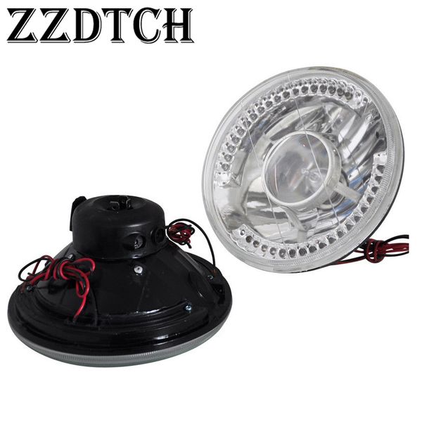

zzdtch 2pcs 12v 7inch round universal led head lamp with lens used for wrangler head lamp