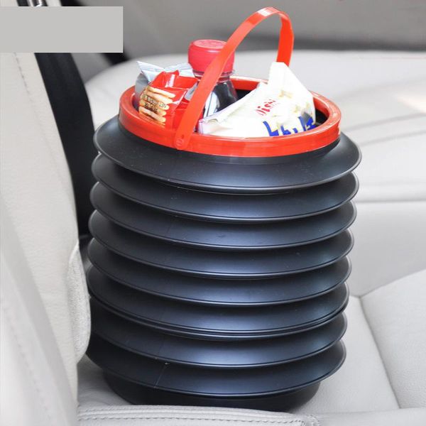 

car folding trash can outdoor portable retractable bucket car finishing storage compartment hanging multifunction