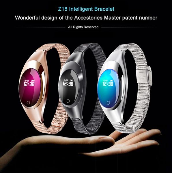 

for ios android z18 fashion smart watch bracelet fitness tracker heart rate monitor blood pressure girl friend gift smart band