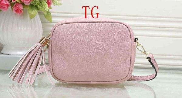 

pink colors new style womens fashion women designer leather tassel soho bag disco shoulder bag purse handbags with dust bag