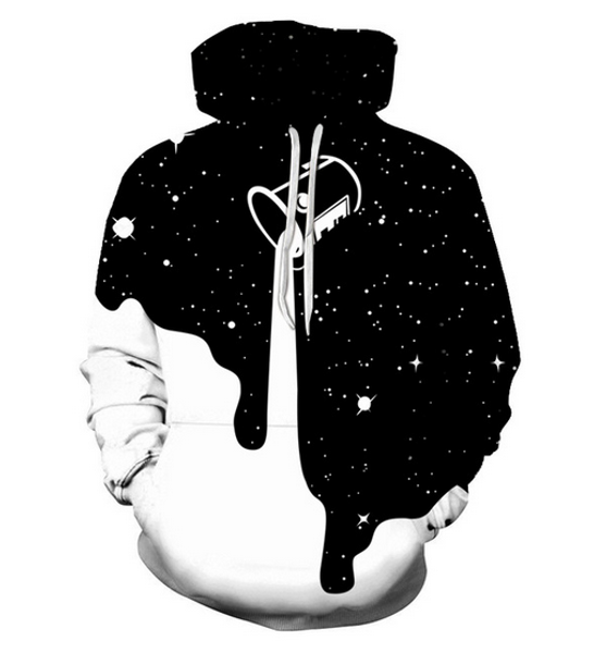 

new fashion cool sweatshirt hoodies 3d print mens womens casual milk space fashion style streetwear clothes rl0163, Black