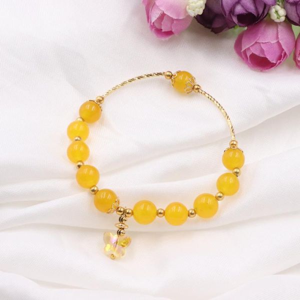 

natural stone jades beads bracelet for girl jewelry round wrist bracelets boho wrap bangles women friend gifts 7.5" b323, Golden;silver