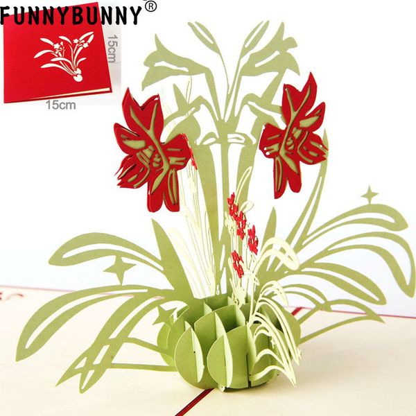 

funnybunny 3d up paper laser cut greeting card handmade thank you postcards