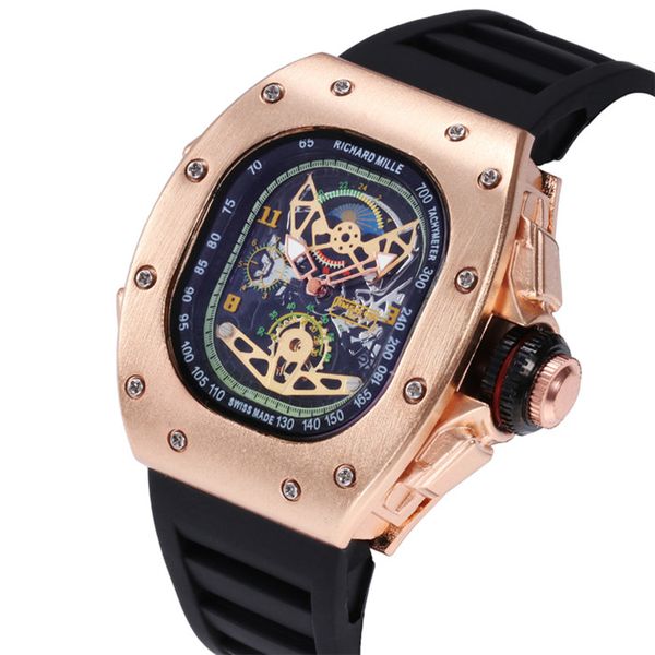 

Роскошные ричард Череп спортивные часы мужчин, женщин кварцевые часы Мода циферб