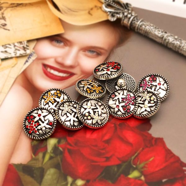 

новый компонент w322 кристалл 3d 18 мм металлическая кнопка оснастки для браслет ожерелье сменные ювелирные изделия женщины аксессуары вывод