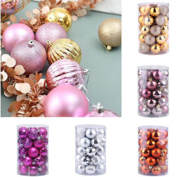 

34pcs/set christmas tree ornament colorful christmas ball xmas tree decorations for home party l shop window wedding decorations an2783