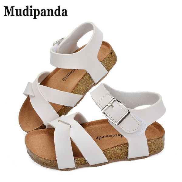 

mudipanda boys girls beach shoes 2018 new roman sandals girl boy school sandals shoes for children gladiator glitter y200103, Black;red