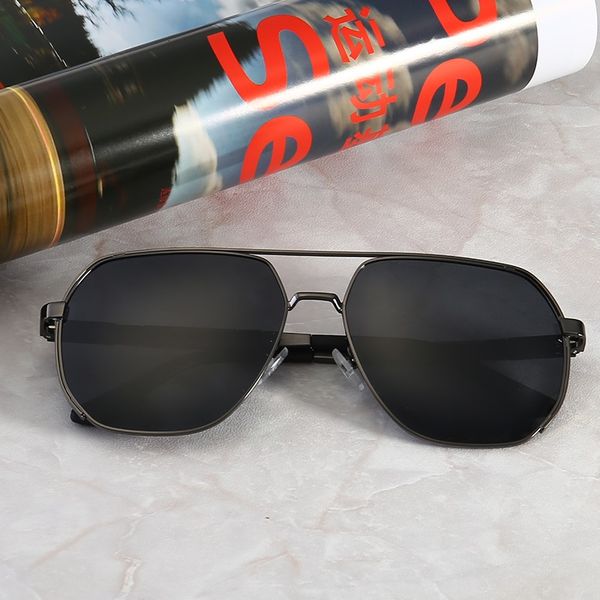 

luxary- glass lens alloy frame brand fashion sunglasses for men and women uv400 sport vintage sun glasses with box, White;black