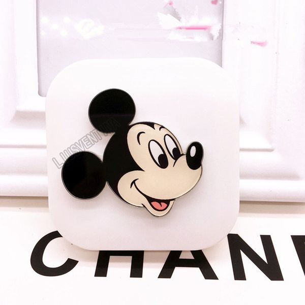 

liusventina portable diy acrylic cute mouse contact lens case with mirror for color lenses gift for friends and children, Silver