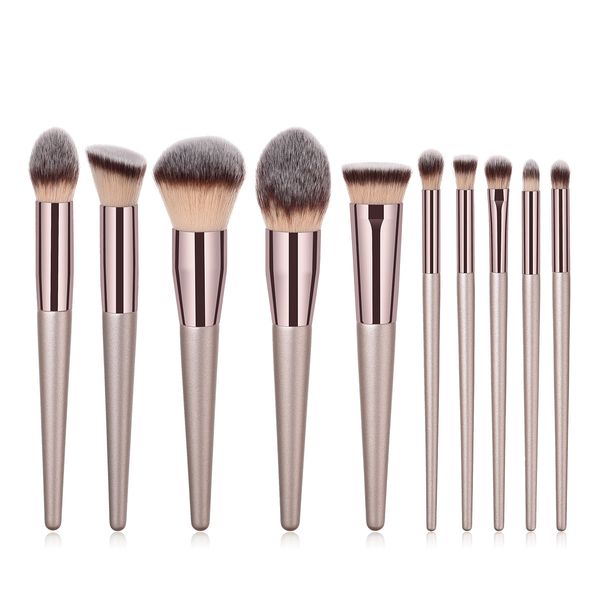 

women's fashion brushes wooden foundation cosmetic eyebrow eyeshadow brush makeup brushes set 4pcs/9pcs/10pcs set j1547
