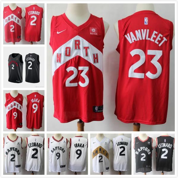 

2020 mens vancouver toronto raptors 2# kawhi leonard jersey 9 serge ibaka 23 fred vanvleet authentic nba city basketball edition, Black