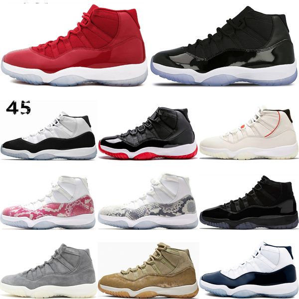 

win like 96 11s men basketball shoes 11 concord 45 platinum tint space jam gym red designer sneakers men sport shoes