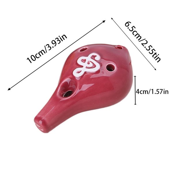 

новая 6 отверстий ocarina ceramic alto a c глазурь музыкальный инструмент флейта подарков