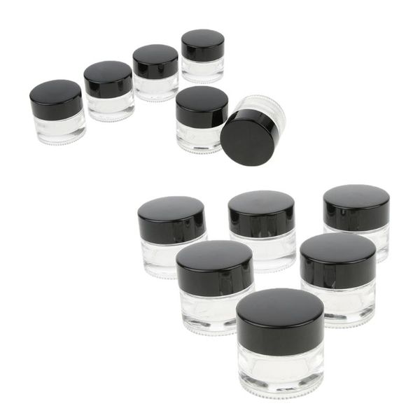 

packing bottles 12pcs glass facial cream lip jar cosmetic container makeup eyeshadow case box 5g for home or travel
