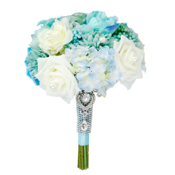 

wedding bride bridesmaid flower girl artificial hydrangea flower bouquet decoration 02
