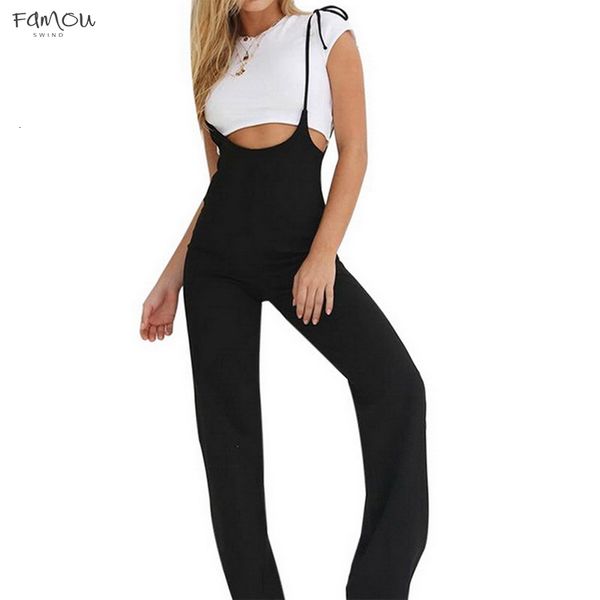 

Strap Spaghetti Casual High Waist Solid Overalls Sexy Long Lace Up Women Pants Female Overalls Dropshipping