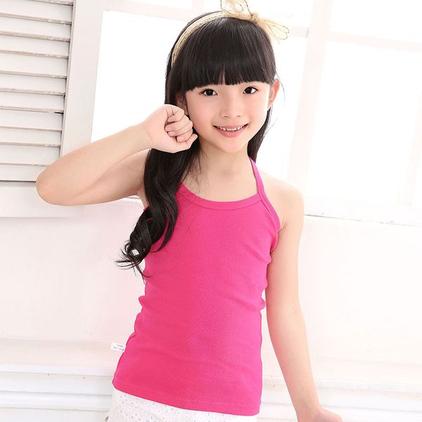 

2018 summer girls y word vest solid color vest render factory supply, Blue