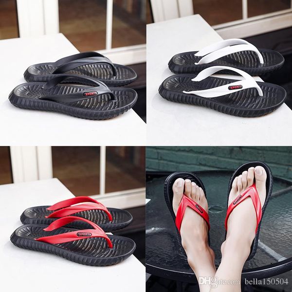 

luxury designer slippers gear bottoms men's striped sandals casual slip summer casual slippers massage slippers outdoor beach flip-flop, Black