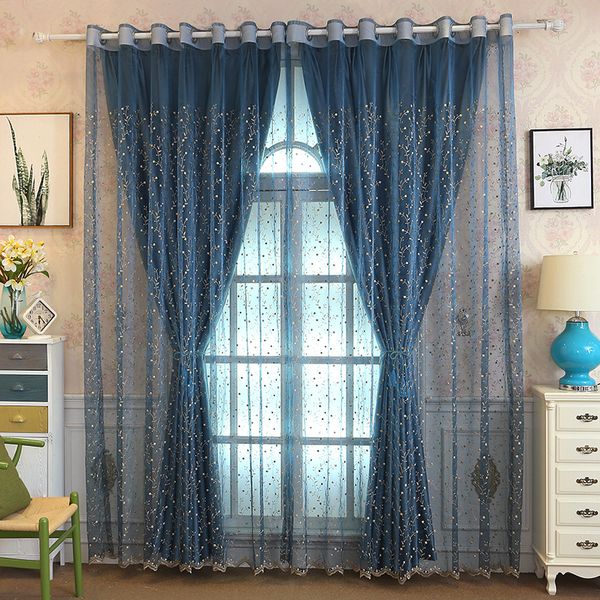 

fresh pastoral relief embroidery shade tulles for living dining room bedroom