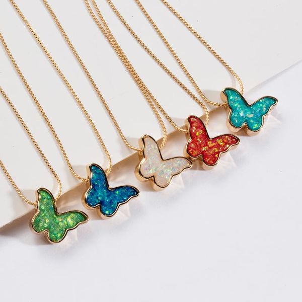 

cute butterfly choker necklaces women gold chain statement collar female choker vintage enamel sequins necklace shining jewelry, Silver