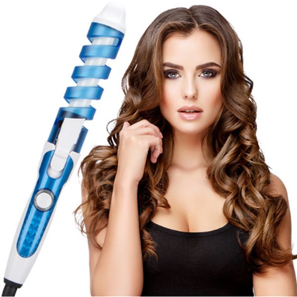 

ceramic spiral hair curling iron professional big wave electric hair curler wand bar tool portable hair styling salon tools